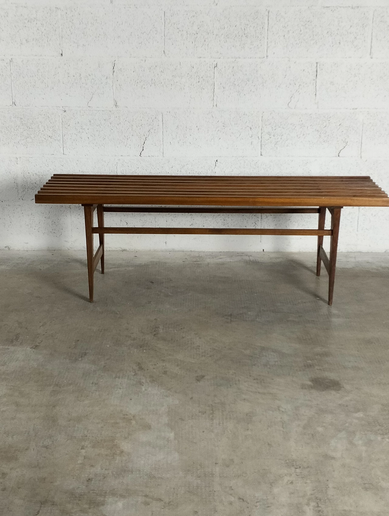 Scandinavian-style teak bench, 1960s 4