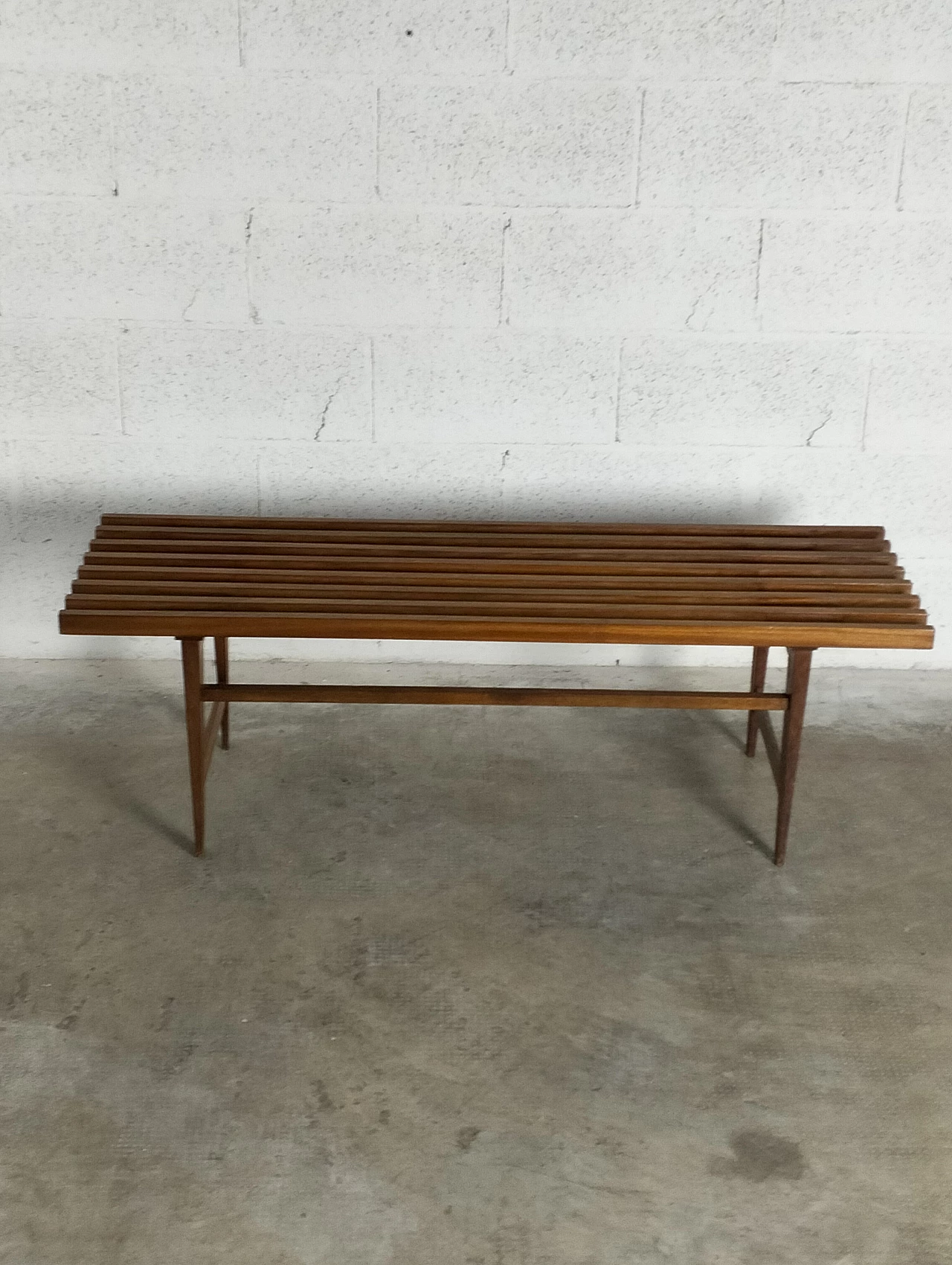 Scandinavian-style teak bench, 1960s 5