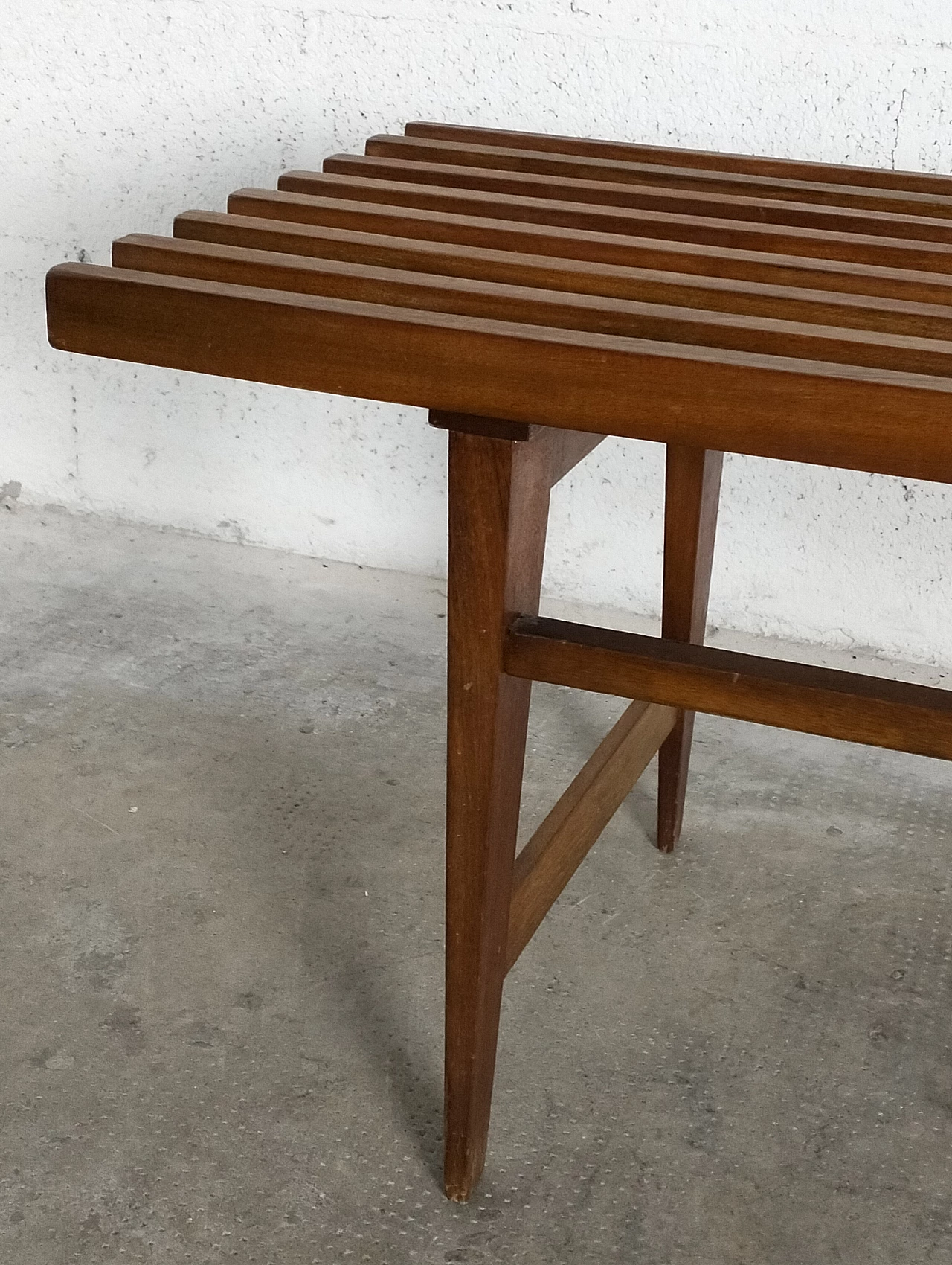 Scandinavian-style teak bench, 1960s 6