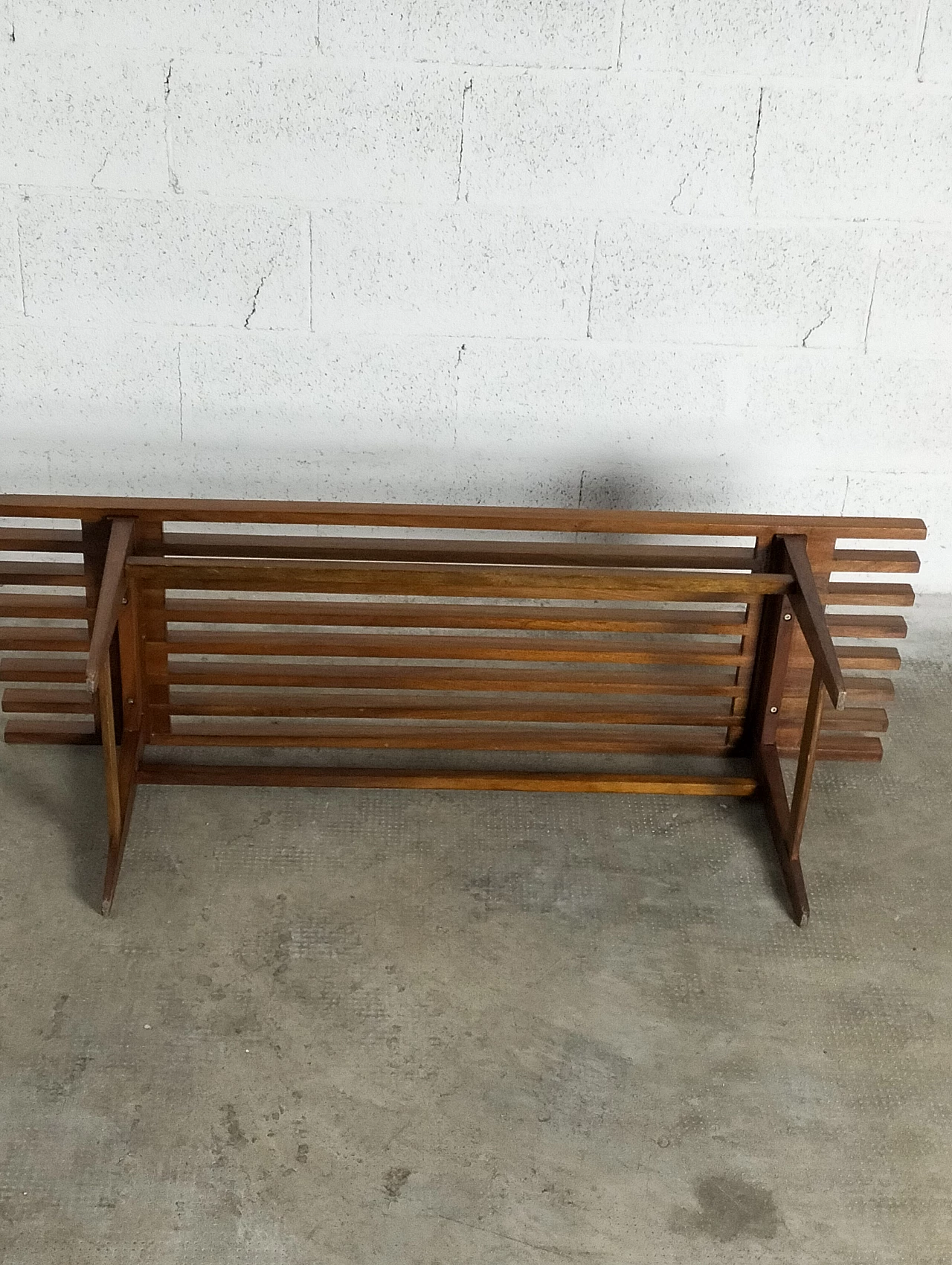 Scandinavian-style teak bench, 1960s 8