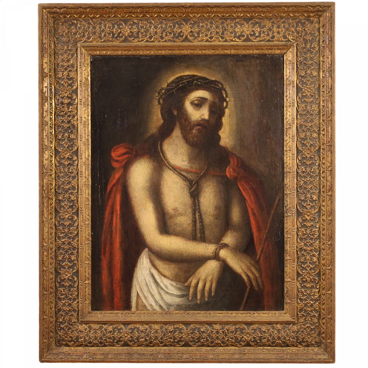 Dipinto di Ecce Homo, olio su tela, '600 17
