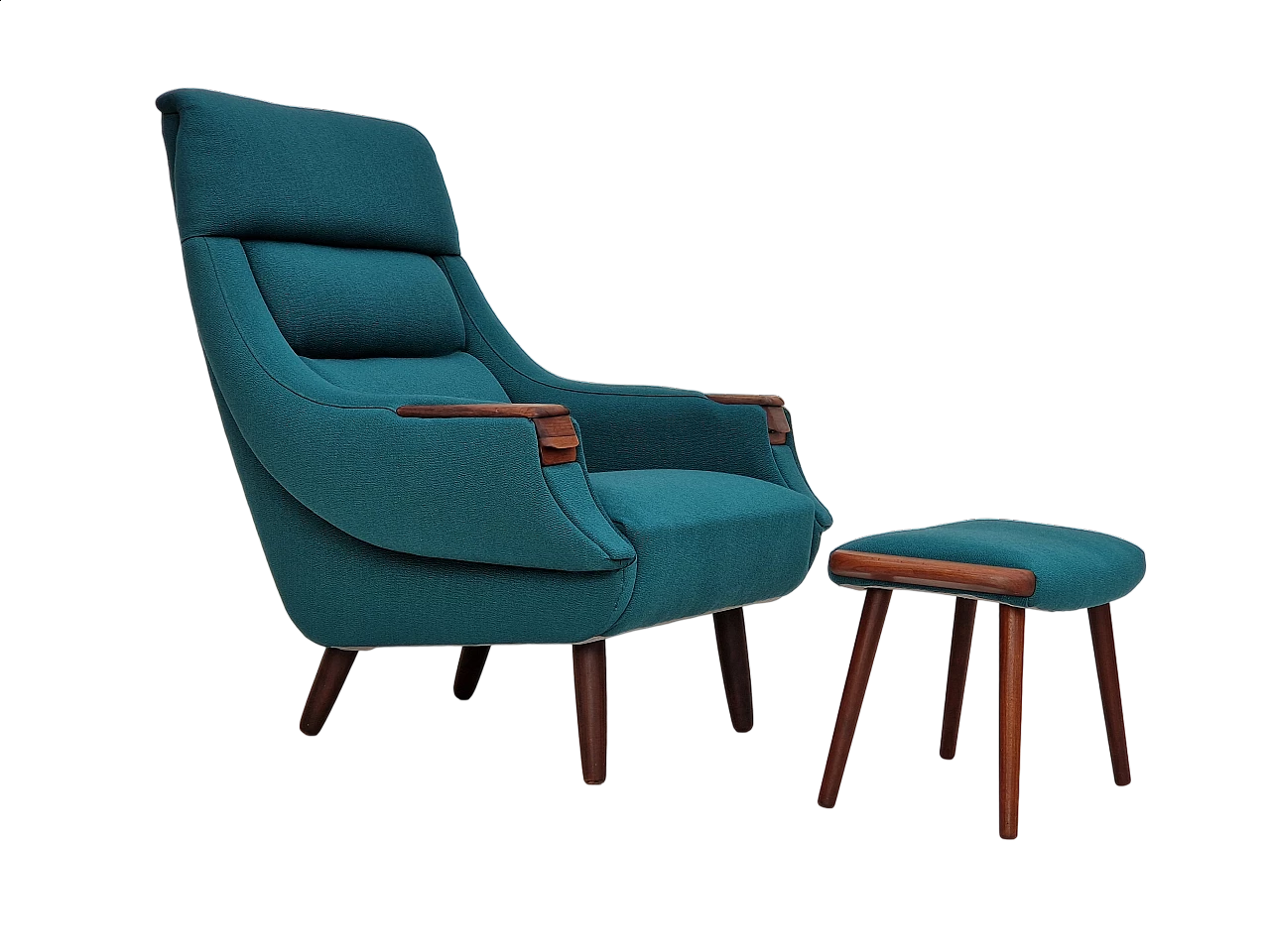 Danish armchair with footstool by H.W. Klein, 1960s 19