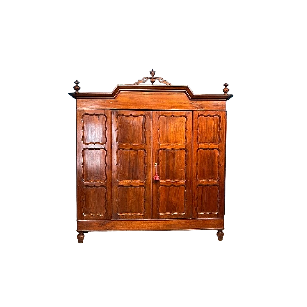 Emilian pantry cupboard in solid walnut, 18th century 8