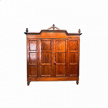 Emilian pantry cupboard in solid walnut, 18th century