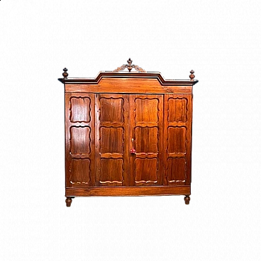 Emilian pantry cupboard in solid walnut, 18th century