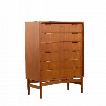 Cassettiera in teak attribuita a Johannes Andersen, anni '60