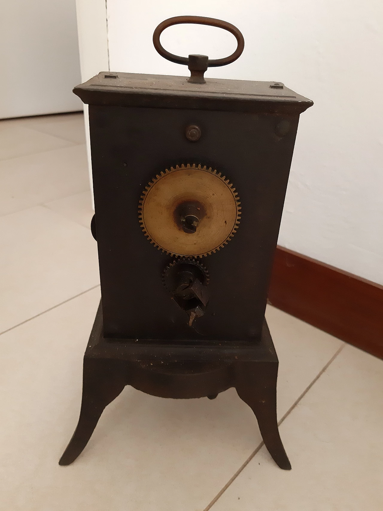 Girarrosto da camino in ghisa, inizio '900 2