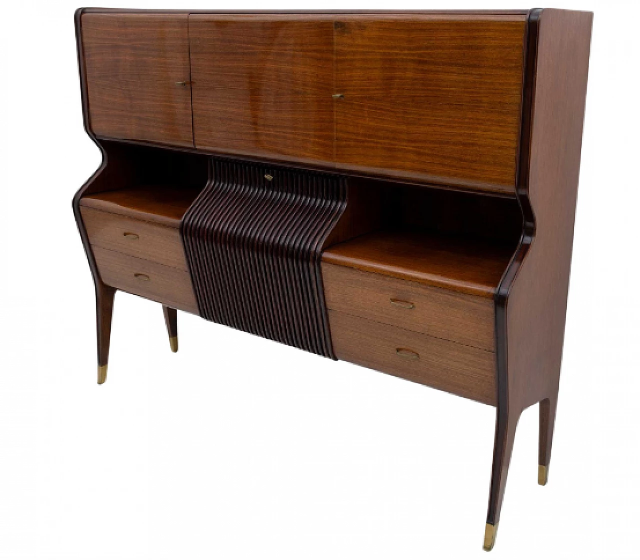 Walnut sideboard by Osvaldo Borsani for Arredamenti Borsani Varedo, 1950s 1