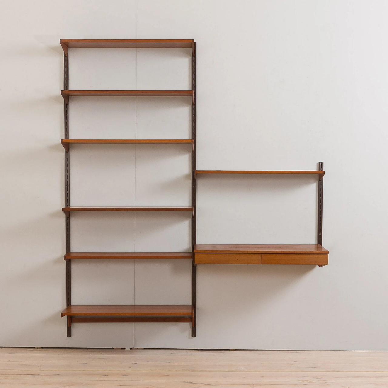 Teak bookcase with desk by Kai Kristiansen for FM Møbler, 1960s 5