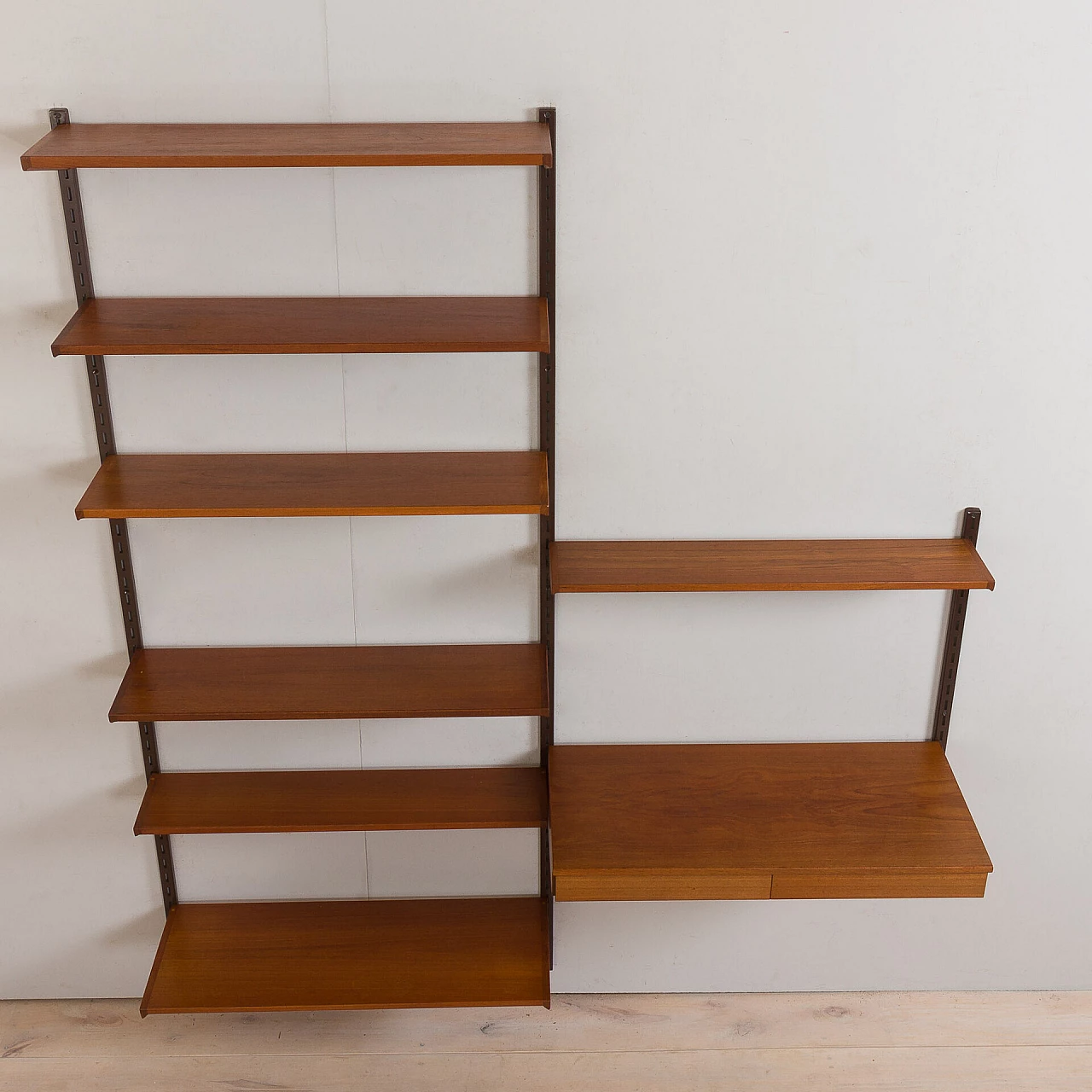 Teak bookcase with desk by Kai Kristiansen for FM Møbler, 1960s 9