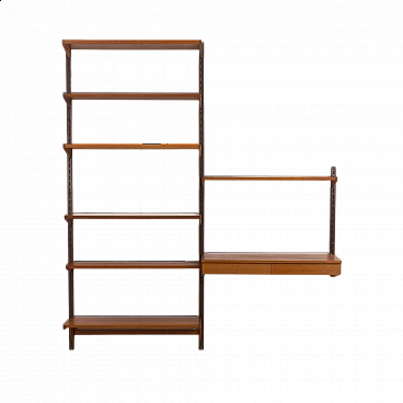 Libreria con scrivania in teak di Kai Kristiansen per FM Møbler, anni '60