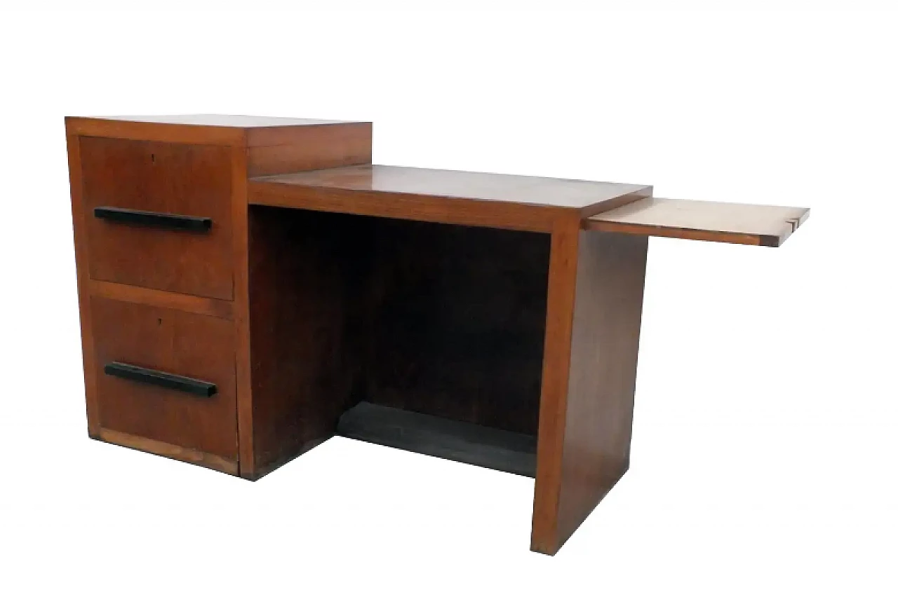 Walnut writing desk attributed to Pagano, 1930s 1