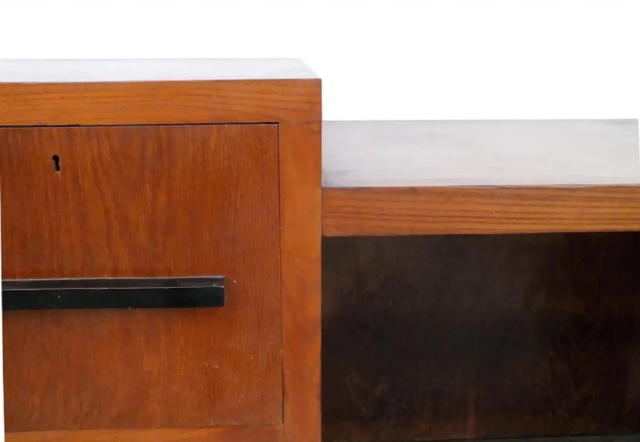 Walnut writing desk attributed to Pagano, 1930s 4