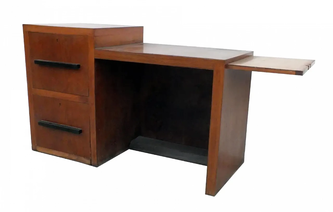 Walnut writing desk attributed to Pagano, 1930s 7