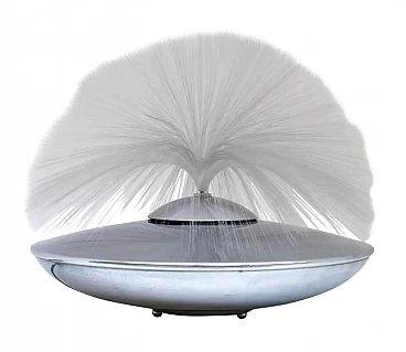 Lampada in metallo in fibra ottica, anni '70