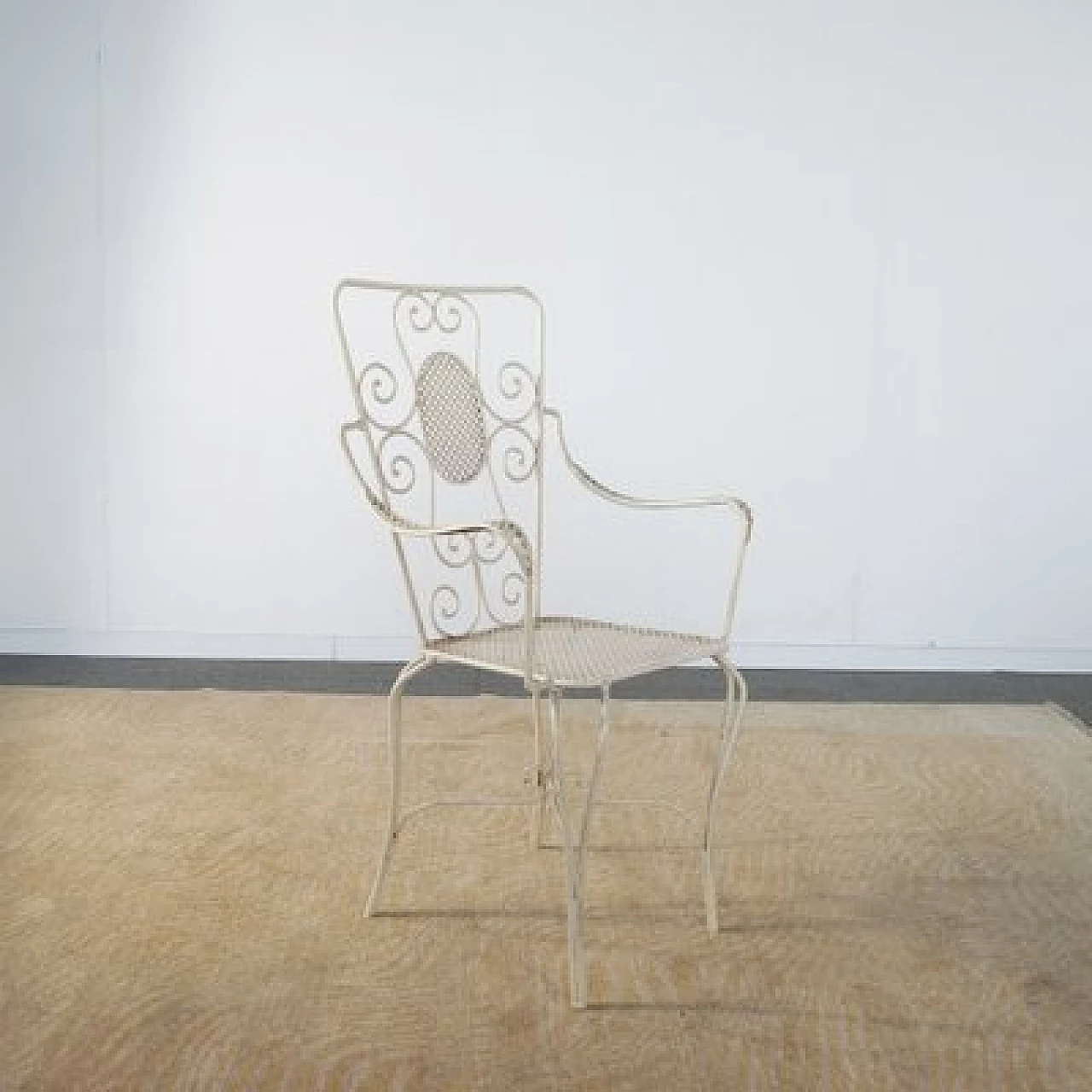 6 Wrought iron garden chairs by Casa & Giardino, 1950s 5