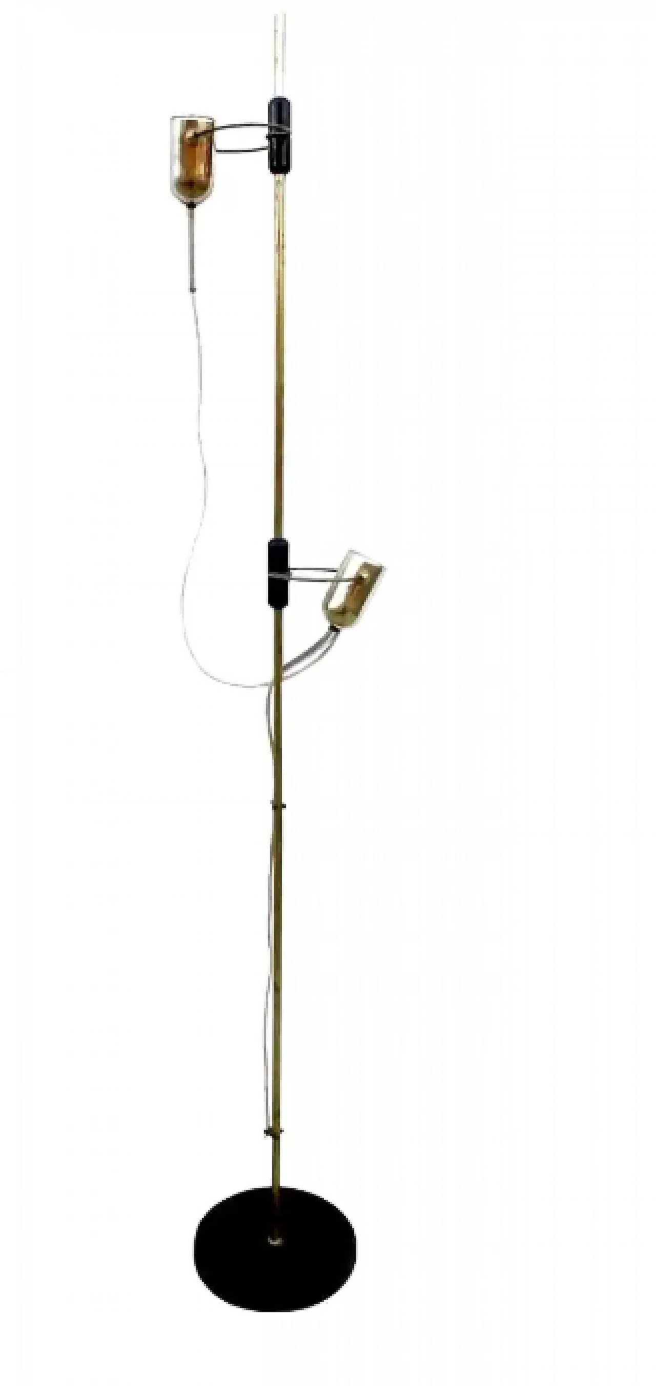 Metal and brass floor lamp by Francesco Fois for Goffredo Reggiani, 1970s 1