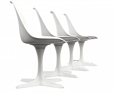 4 acrylic and plastic chairs by Burke Maurice for Arkana British, 1960s