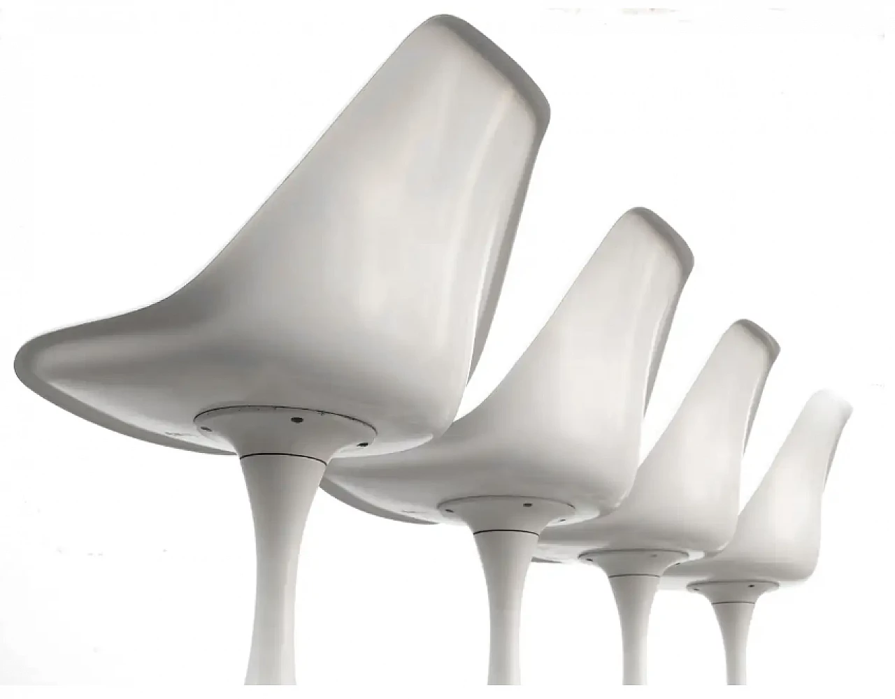 4 acrylic and plastic chairs by Burke Maurice for Arkana British, 1960s 5
