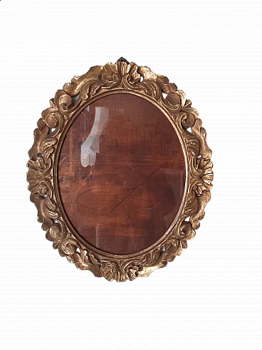 Specchio con cornice in legno intagliato dorato, '900