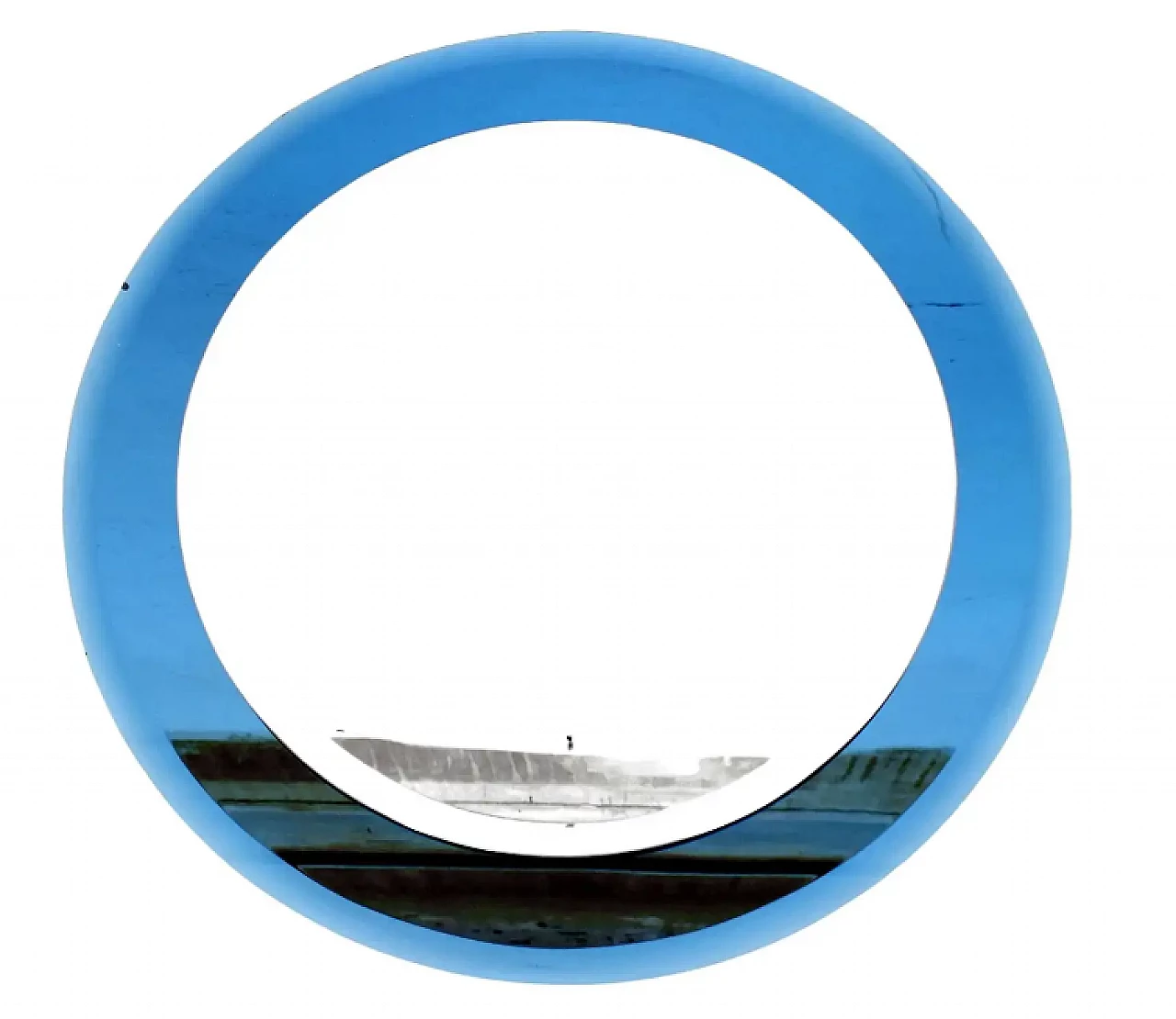 Specchio con cornice blu cobalto di Luigi Fontana, anni '50 3