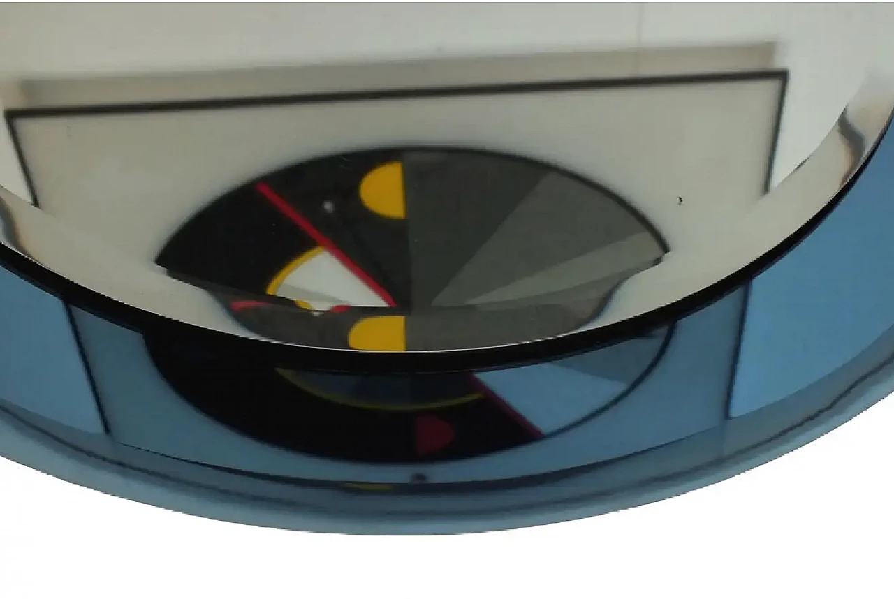 Specchio con cornice blu cobalto di Luigi Fontana, anni '50 4