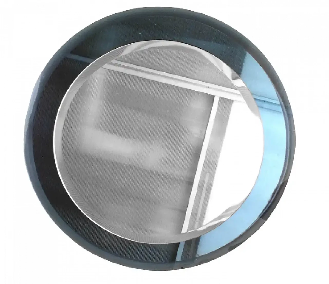 Specchio con cornice blu cobalto di Luigi Fontana, anni '50 7