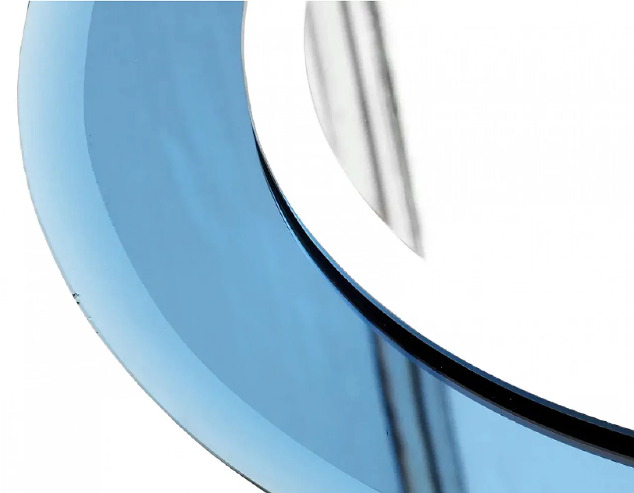 Specchio con cornice blu cobalto di Luigi Fontana, anni '50 9