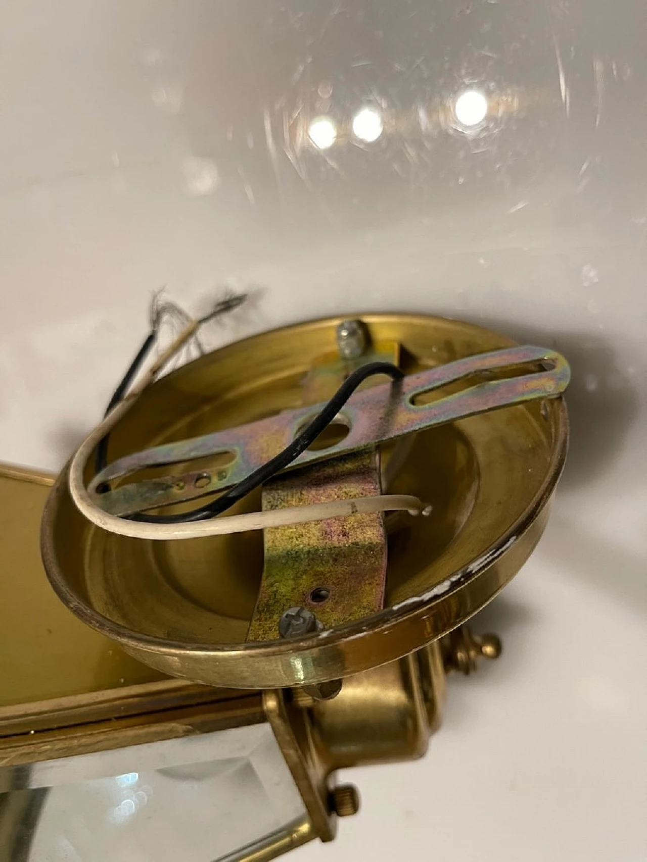 3 Applique a lanterna in ottone, anni '70 6