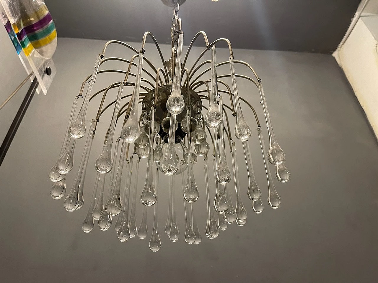 Murano glass cascade chandelier, 1960s 5