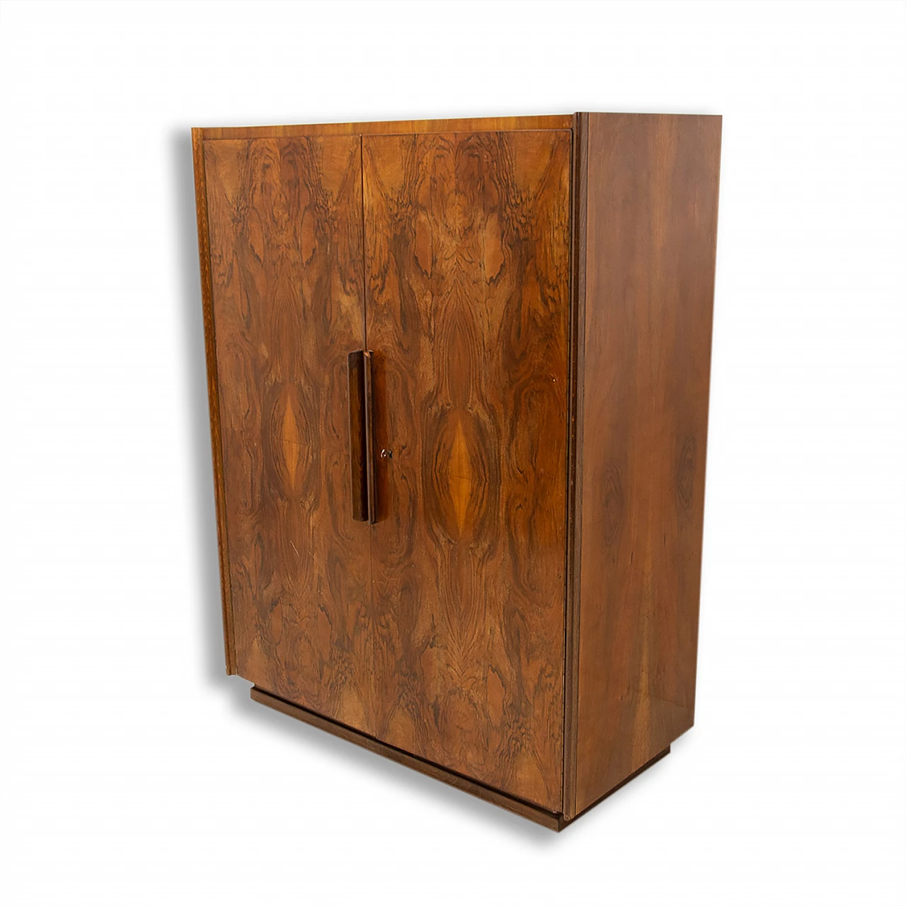 Walnut functionalist wardrobe by UP Zavody, 1950s 1