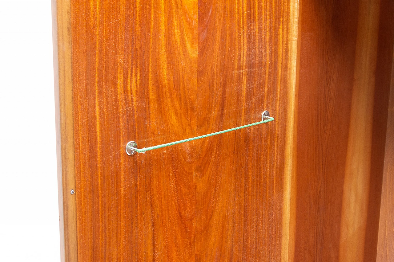 Walnut functionalist wardrobe by UP Zavody, 1950s 7