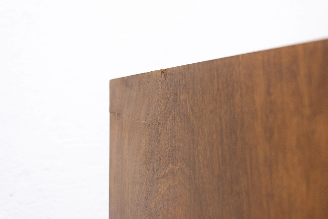 Walnut functionalist wardrobe by UP Zavody, 1950s 17