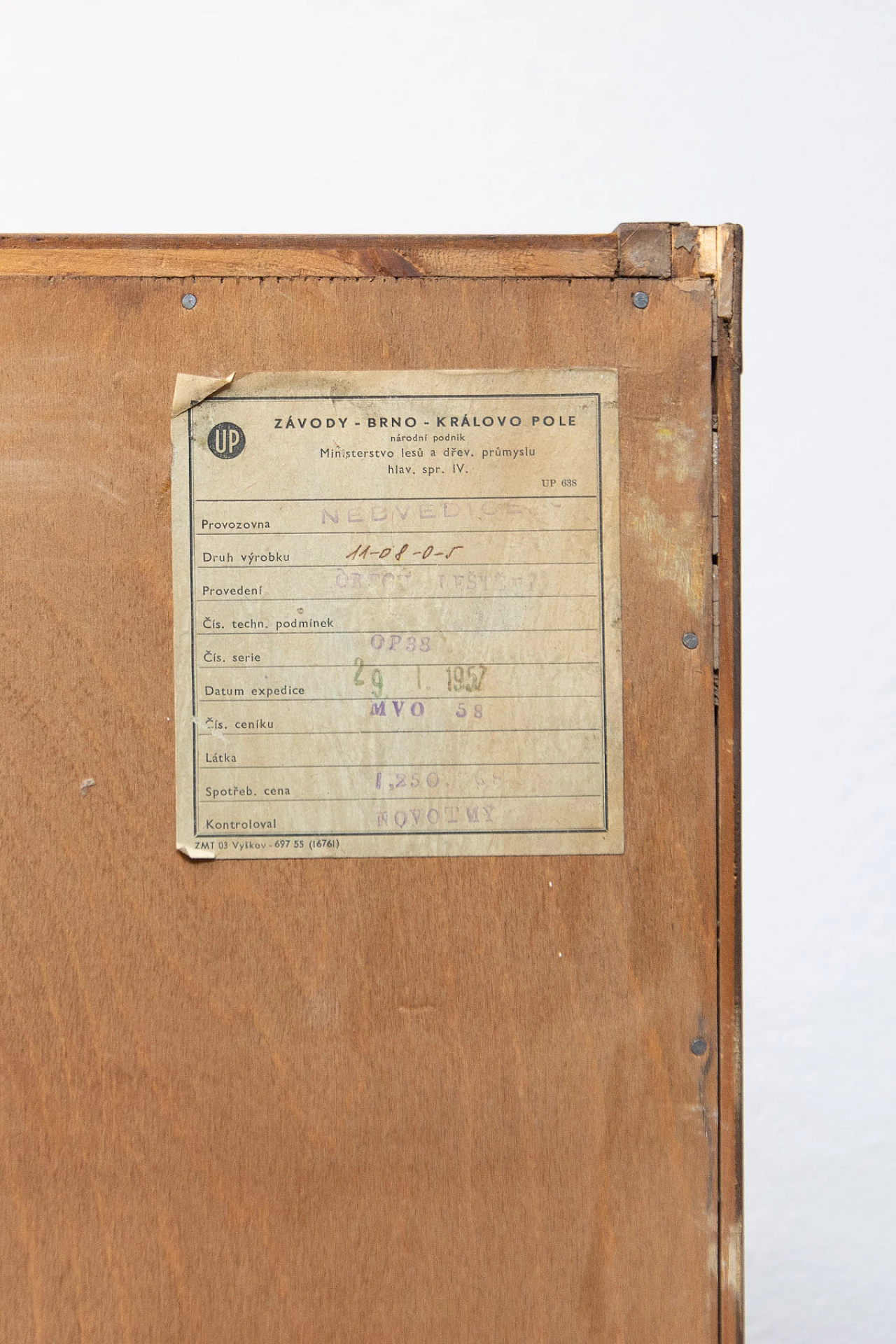 Walnut functionalist wardrobe by UP Zavody, 1950s 19