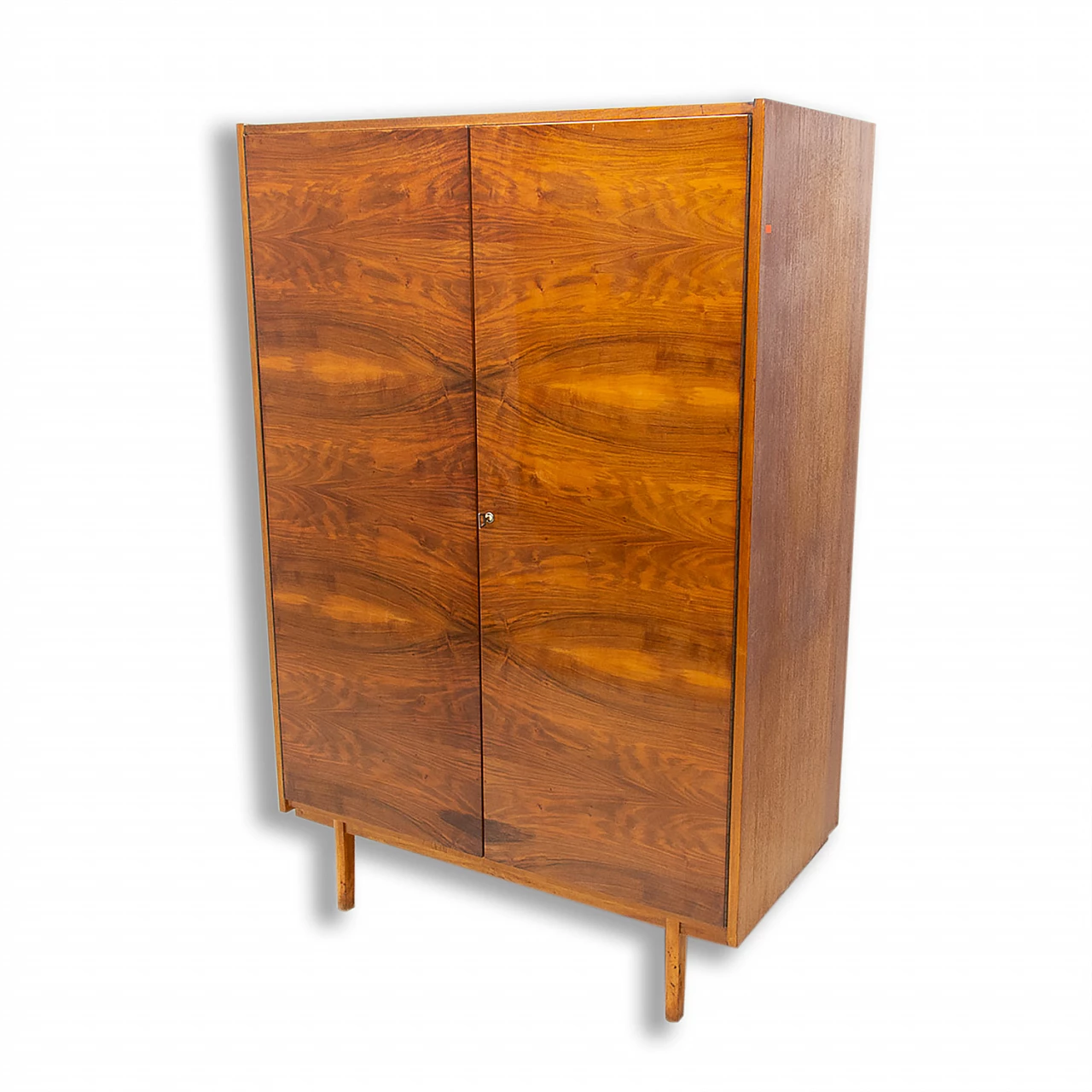 Walnut and plywood wardrobe, 1960s 1