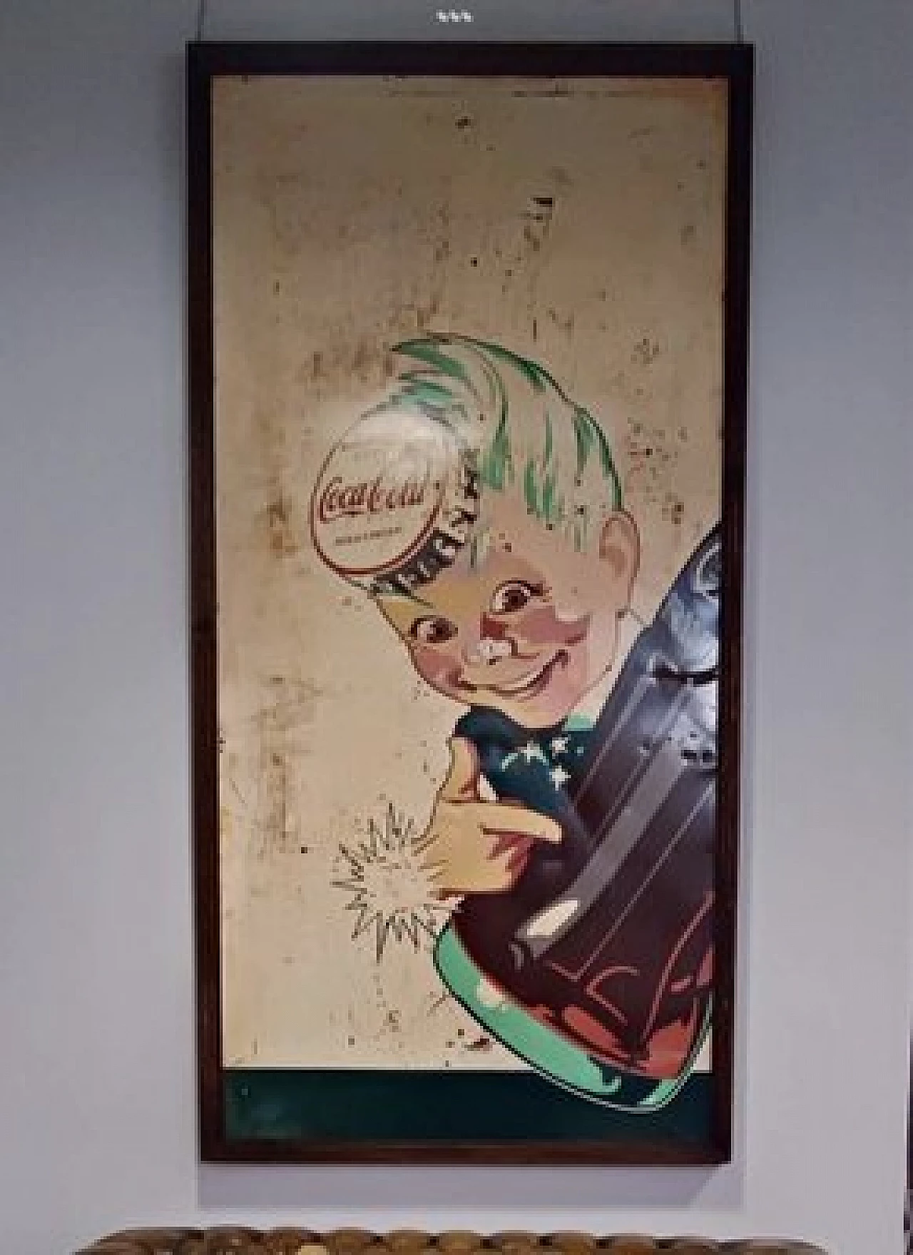 Insegna Coca Cola con Sprite boy, anni '40 1
