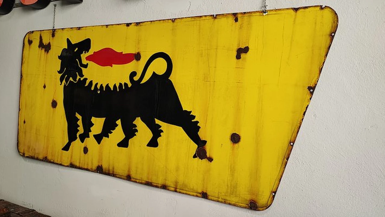 Insegna Eni gialla smaltata, 1957 5