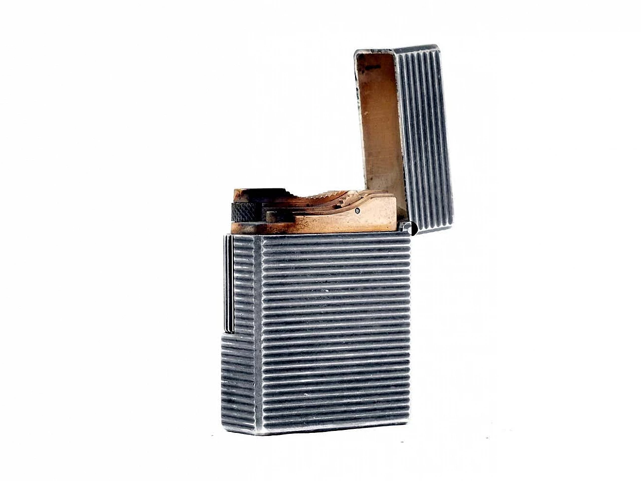 S.T. Dupont lighter in plated silver, 1960s 1