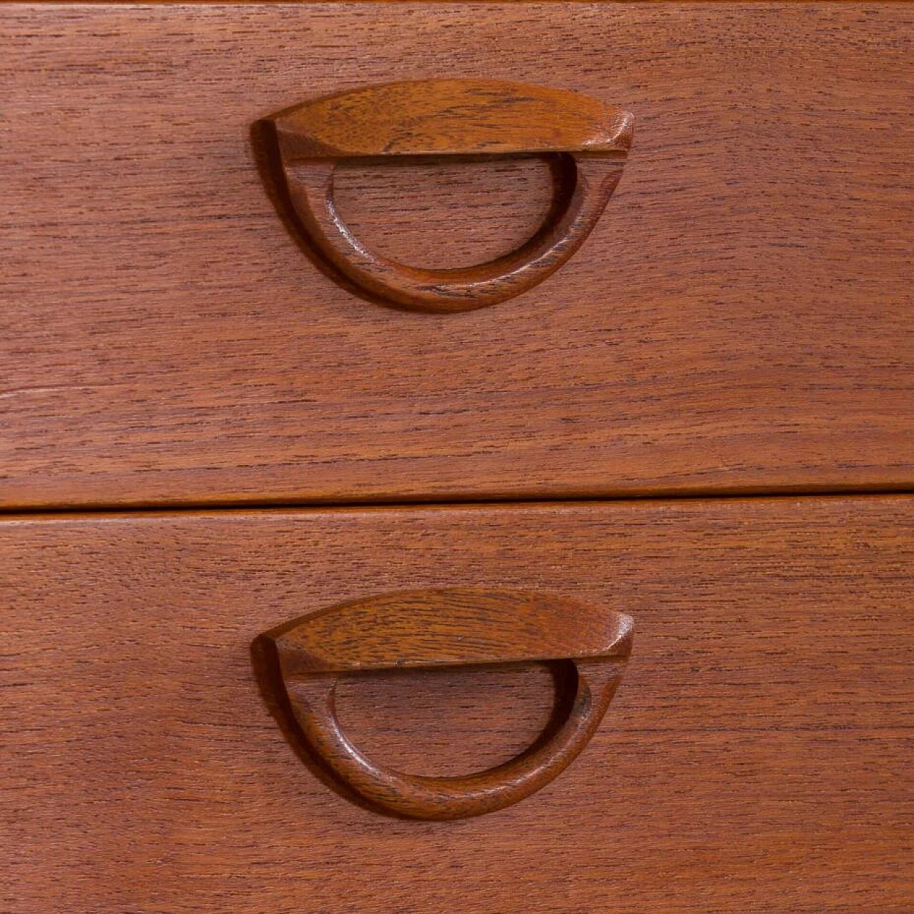 Modular teak bookcase with nine wall shelves and three cabinets by K. Kristiansen for FM Mobler, 1960s 16