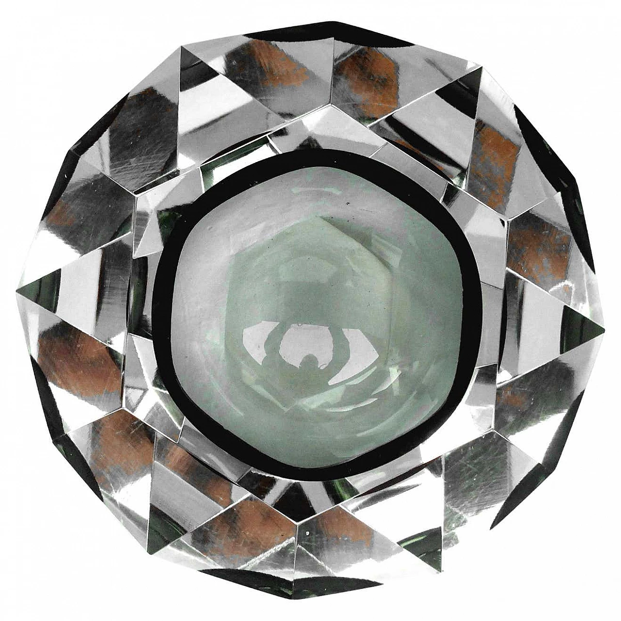 Vaso in vetro diamantato di Flavio Poli per Seguso, anni '70 1