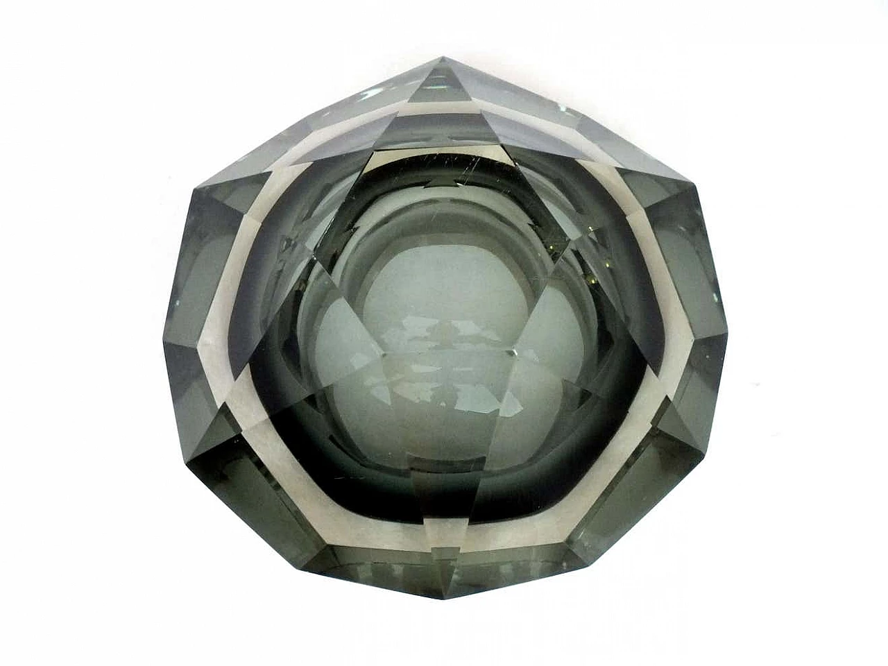 Vaso in vetro diamantato di Flavio Poli per Seguso, anni '70 3