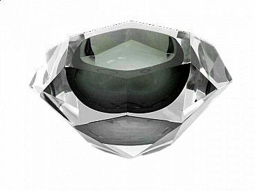 Vaso in vetro diamantato di Flavio Poli per Seguso, anni '70