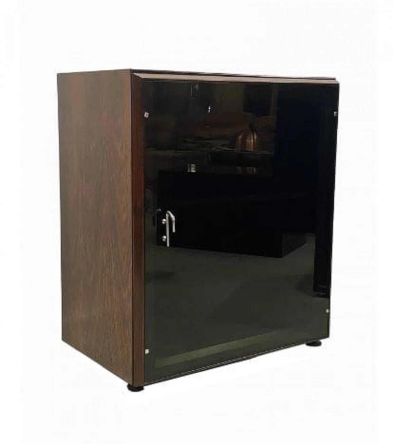 Credenza in palissandro e vetro nero di Vittorio Introini per Saporiti, anni '70 16