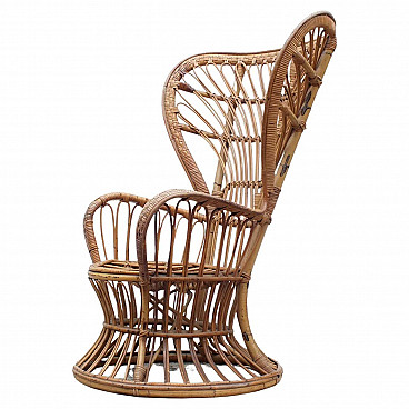 Wicker armchair by Lio Carminati and Gio Ponti for Casa & Giardino, 1950s
