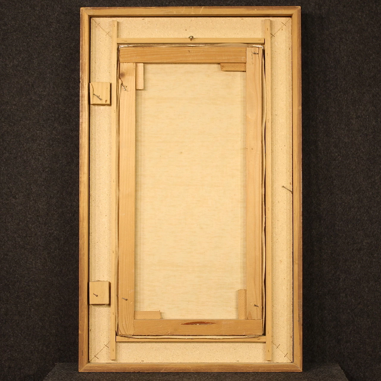 Dipinto di veduta di Venezia, olio su tela, anni '60 7