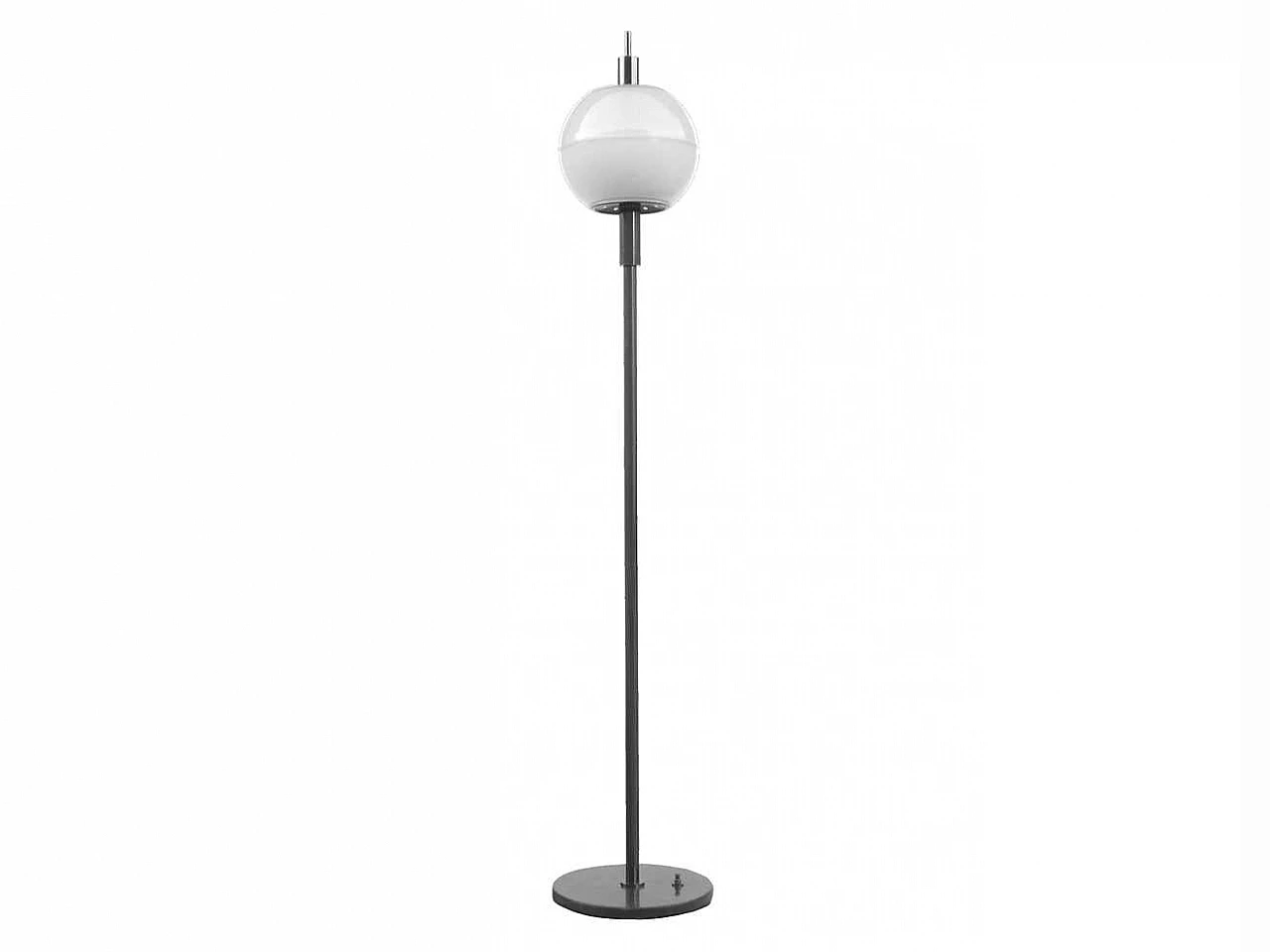 Marble, glass and galvanised metal floor lamp by Stilnovo, 1960s 9