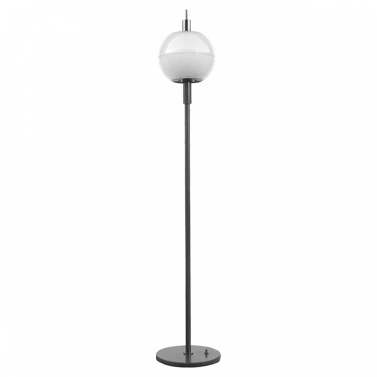 Marble, glass and galvanised metal floor lamp by Stilnovo, 1960s 10