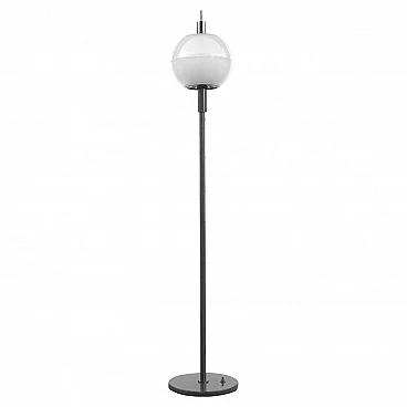 Marble, glass and galvanised metal floor lamp by Stilnovo, 1960s