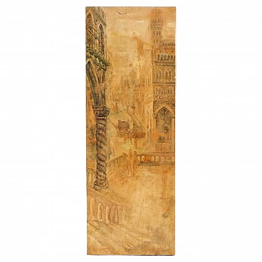 Figurative wooden panel by Decalage, 1950s