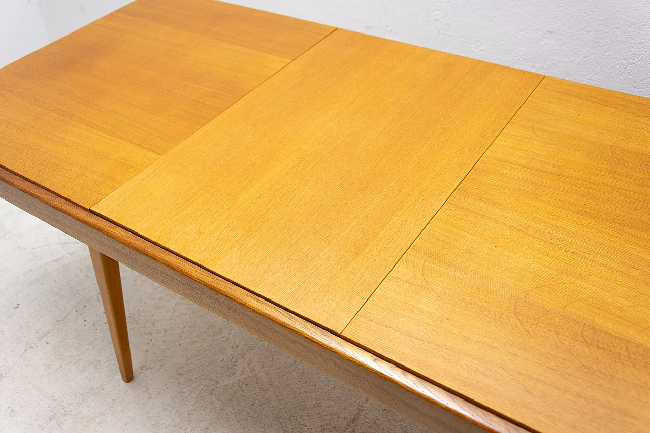 Folding ash and beech table by Frantisek Jirák for Tatra Nábytok, 1970s 14